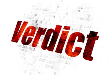 Hukuk kavramı: dijital arka plan üzerinde karar