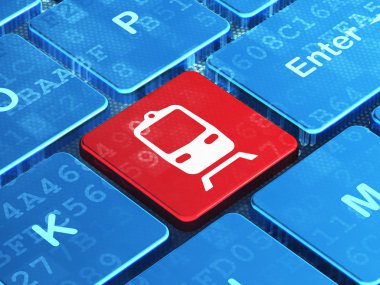 Tatil kavramı: bilgisayar klavye arka plan trende