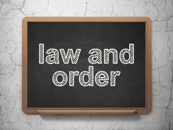 Law concept: Law And Order on chalkboard background — Stock Photo, Image