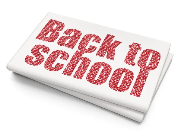 Education concept: Back to School on Blank Newspaper background — Stock Photo, Image
