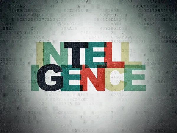 Education concept: Intelligence on Digital Paper background — Stock Photo, Image