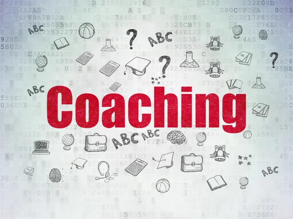 Education concept: Coaching on Digital Paper background — Stock Photo, Image