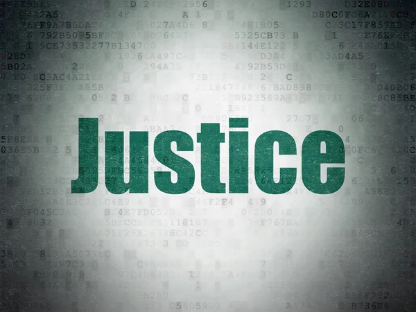 Law concept: Justice on Digital Paper background — 图库照片