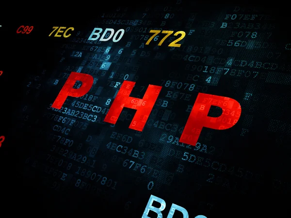 Softwarekonzept: Php auf digitalem Hintergrund — Stockfoto