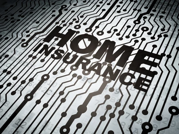 Insurance concept: circuit board with Home Insurance — Zdjęcie stockowe