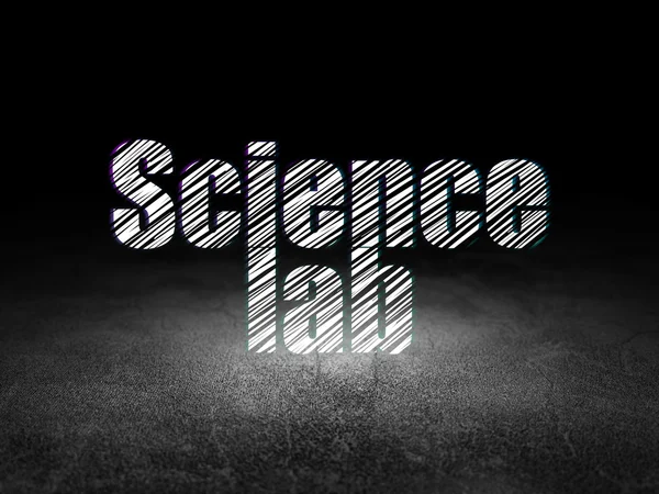 Science concept: Science Lab in grunge dark room — Stock Photo, Image