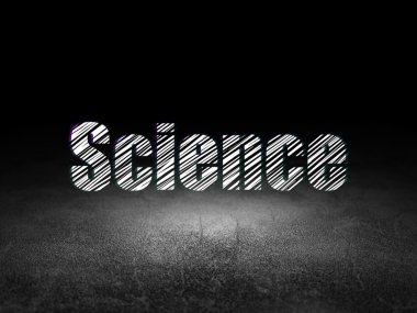 Bilim kavramı: grunge karanlık odada bilim