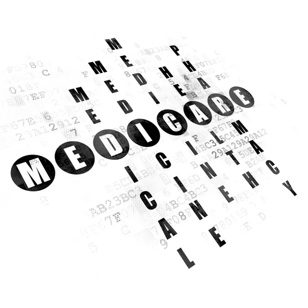 Concept de médecine : Medicare en mots croisés Puzzle — Photo