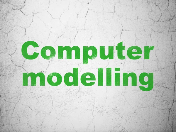 Conceito de ciência: Modelagem computacional em fundo de parede — Fotografia de Stock