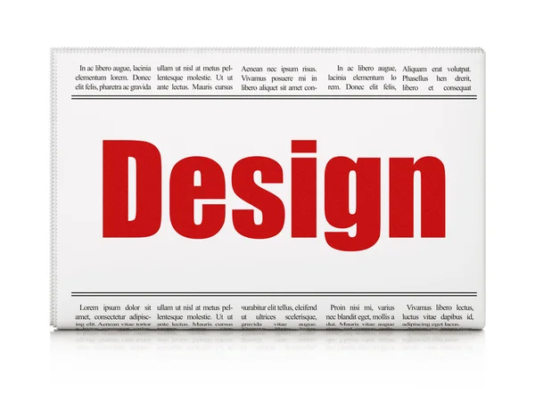 แนวคิดการโฆษณา: การออกแบบหัวข้อหนังสือพิมพ์ — ภาพถ่ายสต็อก