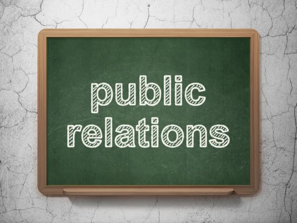 Concept publicitaire : Relations publiques sur fond de tableau — Photo