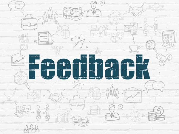 Business concept: Feedback on wall background — Stock Photo, Image
