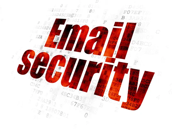 保护的概念： 数字背景上的安全的电子邮件 — 图库照片