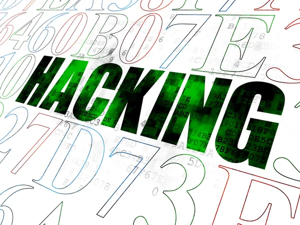 Concetto di sicurezza: hacking su sfondo digitale — Foto Stock