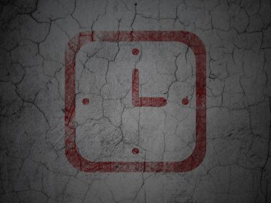 Zaman çizelgesi kavramı: grunge duvar arka plan üzerinde izle