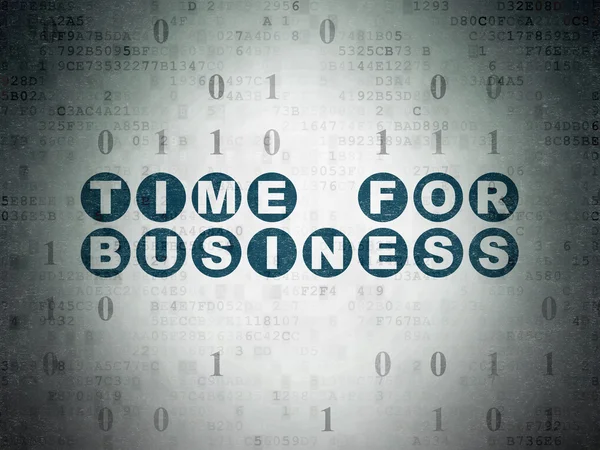 Finance concept: Time for Business on Digital Paper background — Stock fotografie