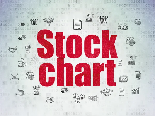 Finance concept: Stock Chart on Digital Paper background — Φωτογραφία Αρχείου