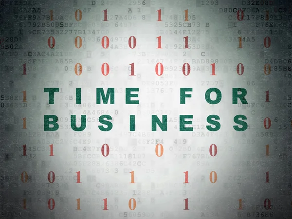 Finance concept: Time for Business on Digital Paper background — Stok fotoğraf