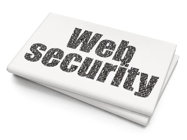 Concetto di Web design: Web Security su sfondo Blank Newspaper — Foto Stock