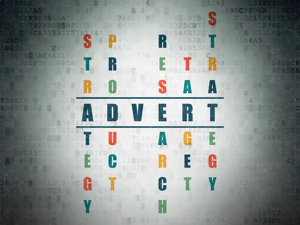 Conceito de publicidade: Anúncio em palavras cruzadas Puzzle — Fotografia de Stock