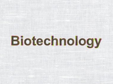 Science concept: Biotechnology on fabric texture background