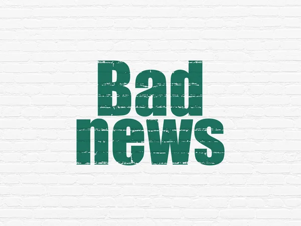 News concept: Bad News on wall background — Stock Photo, Image