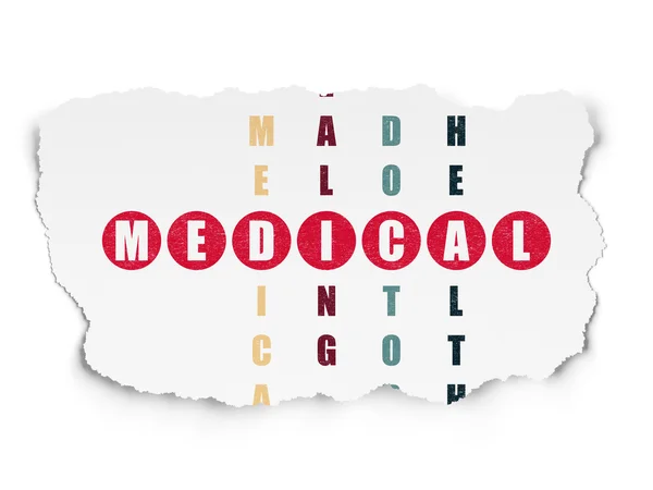 Concept van de geneeskunde: medische in kruiswoordraadsel — Stockfoto