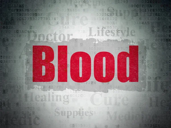 Healthcare concept: Blood on Digital Paper background — 스톡 사진