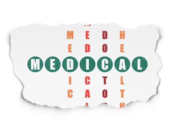 Gezondheid concept: medische in kruiswoordraadsel — Stockfoto
