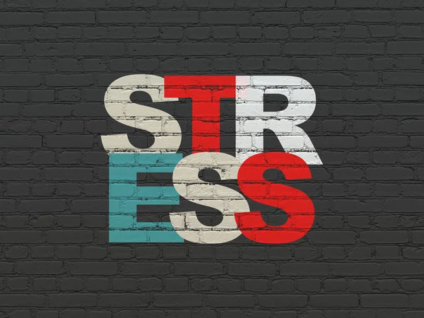 Conceito de cuidados de saúde: Stress no fundo da parede — Fotografia de Stock