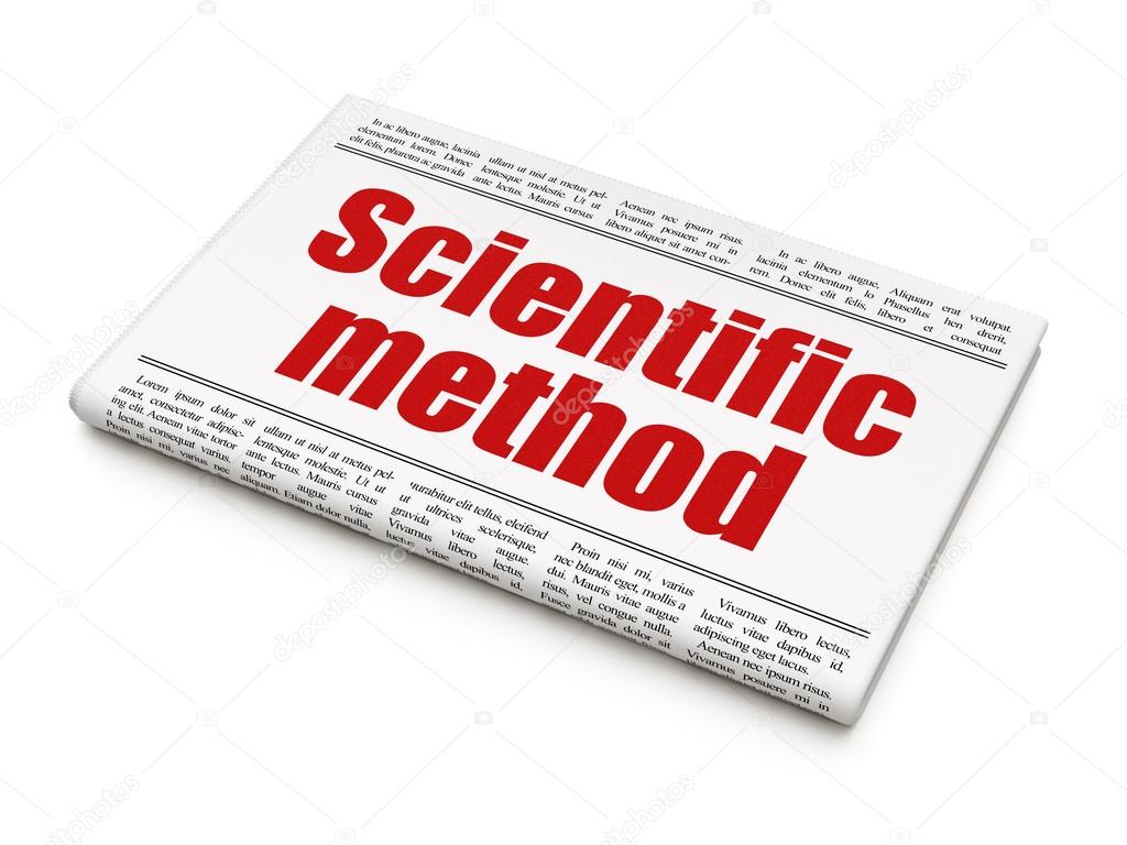 Science concept: newspaper headline Scientific Method