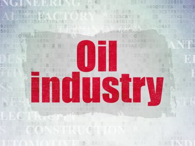 Manufacuring concept: Oil Industry on Digital Paper background