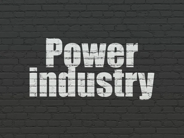 Concetto industriale: Power Industry sullo sfondo della parete — Foto Stock