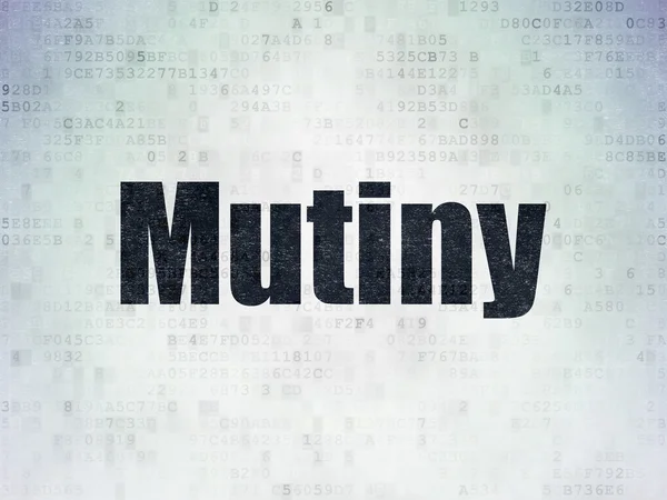 Политическая концепция: Mutiny on Digital Paper background — стоковое фото
