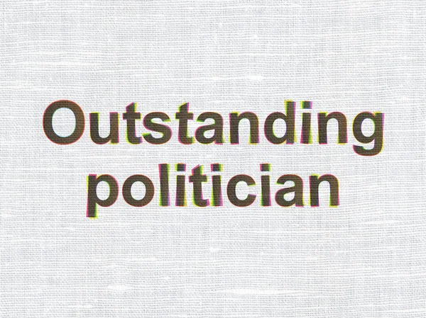 Political concept: Outstanding Politician on fabric texture background — 图库照片