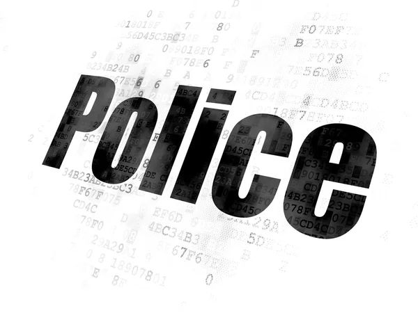 Concepto de ley: Policía sobre fondo digital —  Fotos de Stock