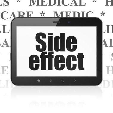 Tıp konsepti: Yan Etkisi Olan Tablet Bilgisayar