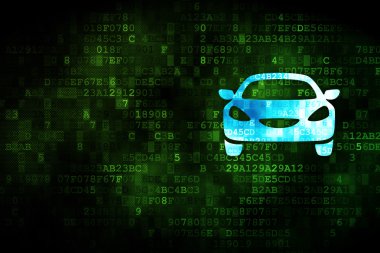 Tatil kavramı: dijital arka plan üzerinde araba