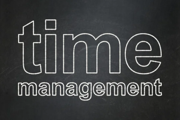 Tijdlijn concept: timemanagement op schoolbord achtergrond — Stockfoto