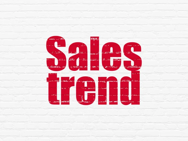 Marketing concept: Sales Trend on wall background — Stock Photo, Image