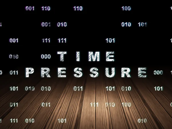 Timeline concept: Time Pressure in grunge dark room — Stock Photo, Image