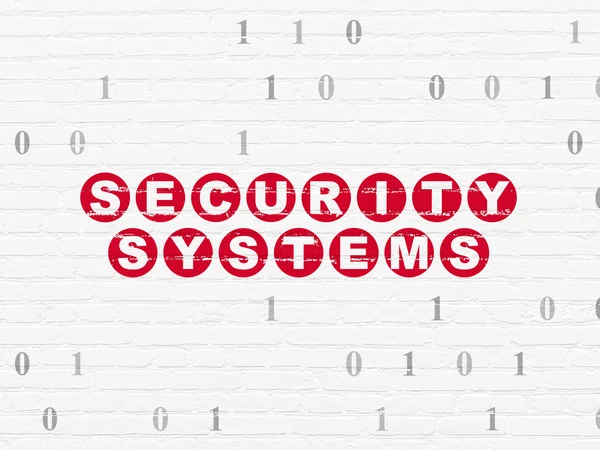 Bezpečnostní koncepce: bezpečnostní systémy na zeď na pozadí — Stock fotografie
