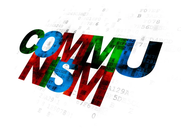 Concetto politico: il comunismo su sfondo digitale — Foto Stock