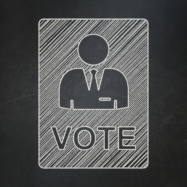 Politikkonzept: Abstimmung auf Kreidetafel — Stockfoto