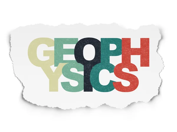 Science concept: Geophysics on Torn Paper background — Φωτογραφία Αρχείου