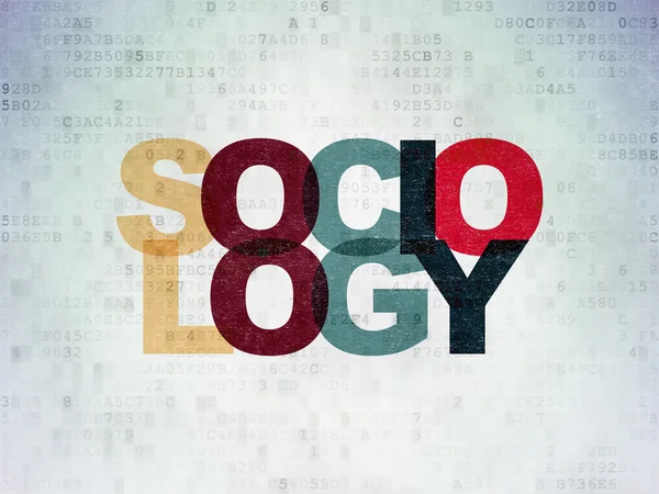 Studying concept: Sociology on Digital Paper background — Stock Photo, Image