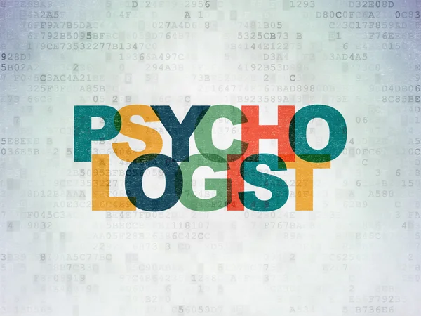 Gesundheitskonzept: Psychologe auf digitalem Papier — Stockfoto