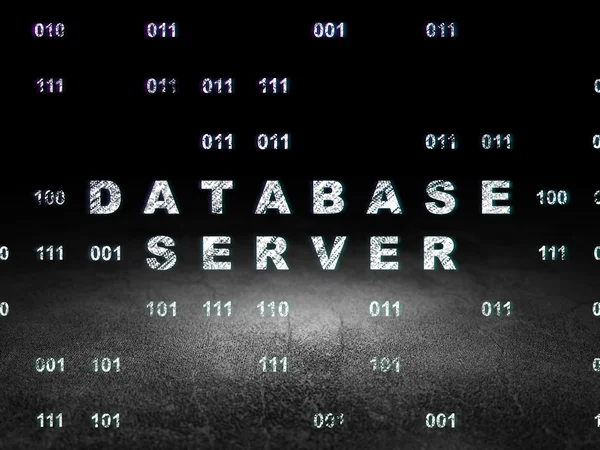 Software concept: Database Server in grunge dark room — Stock Photo, Image