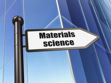 Science concept: sign Materials Science on Building background