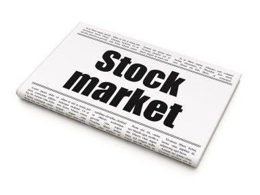 Business concept: newspaper headline Stock Market